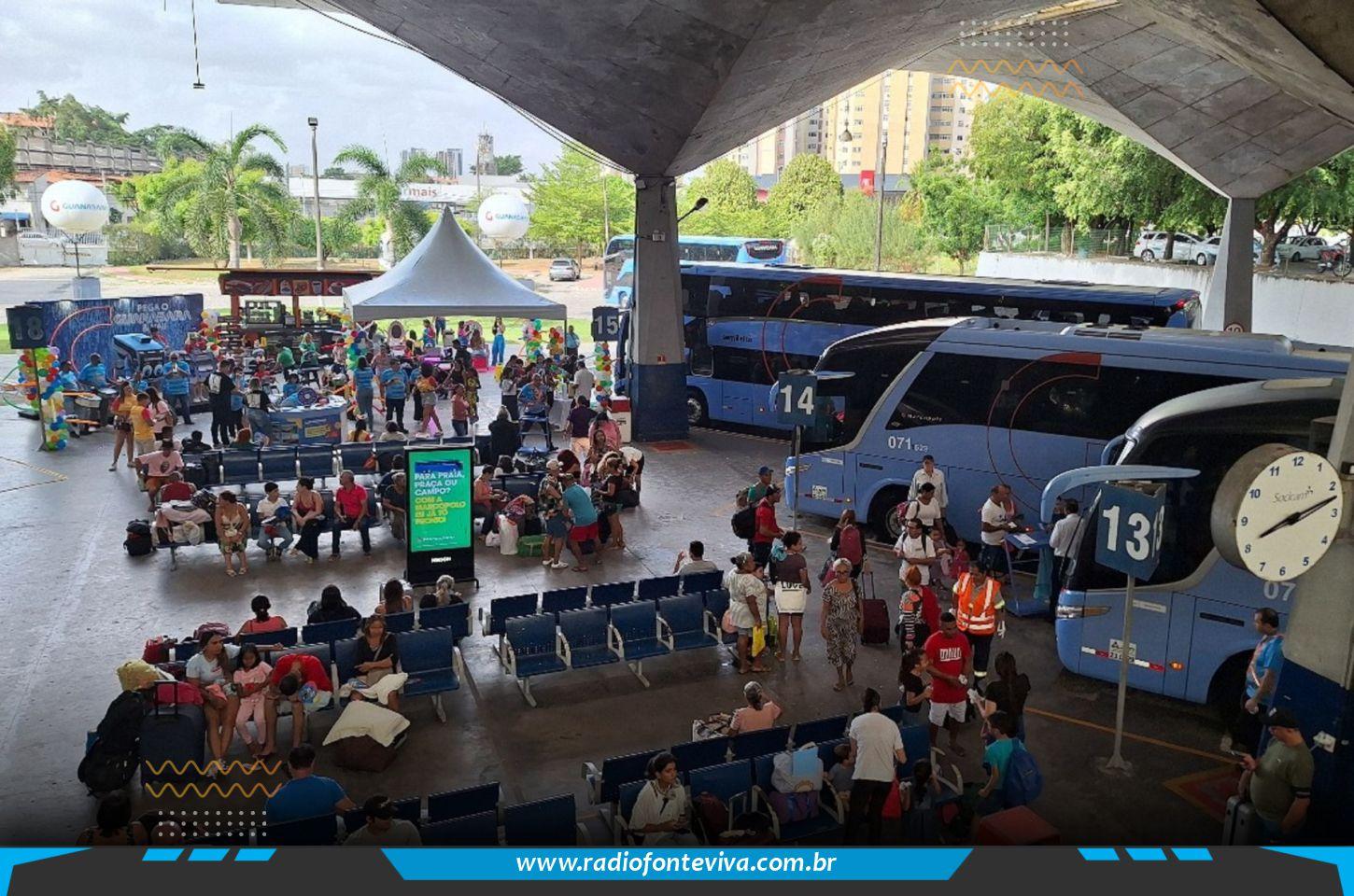 Empresas reforçam operação e oferecem mais de 300 viagens extras nas rodoviárias de Fortaleza durante as férias de julho